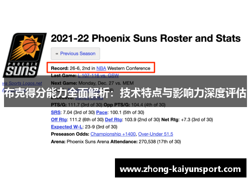 布克得分能力全面解析：技术特点与影响力深度评估